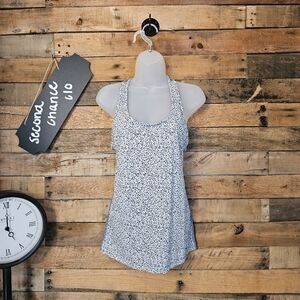 Nike women's dusty blue raceback mesh tank size xs